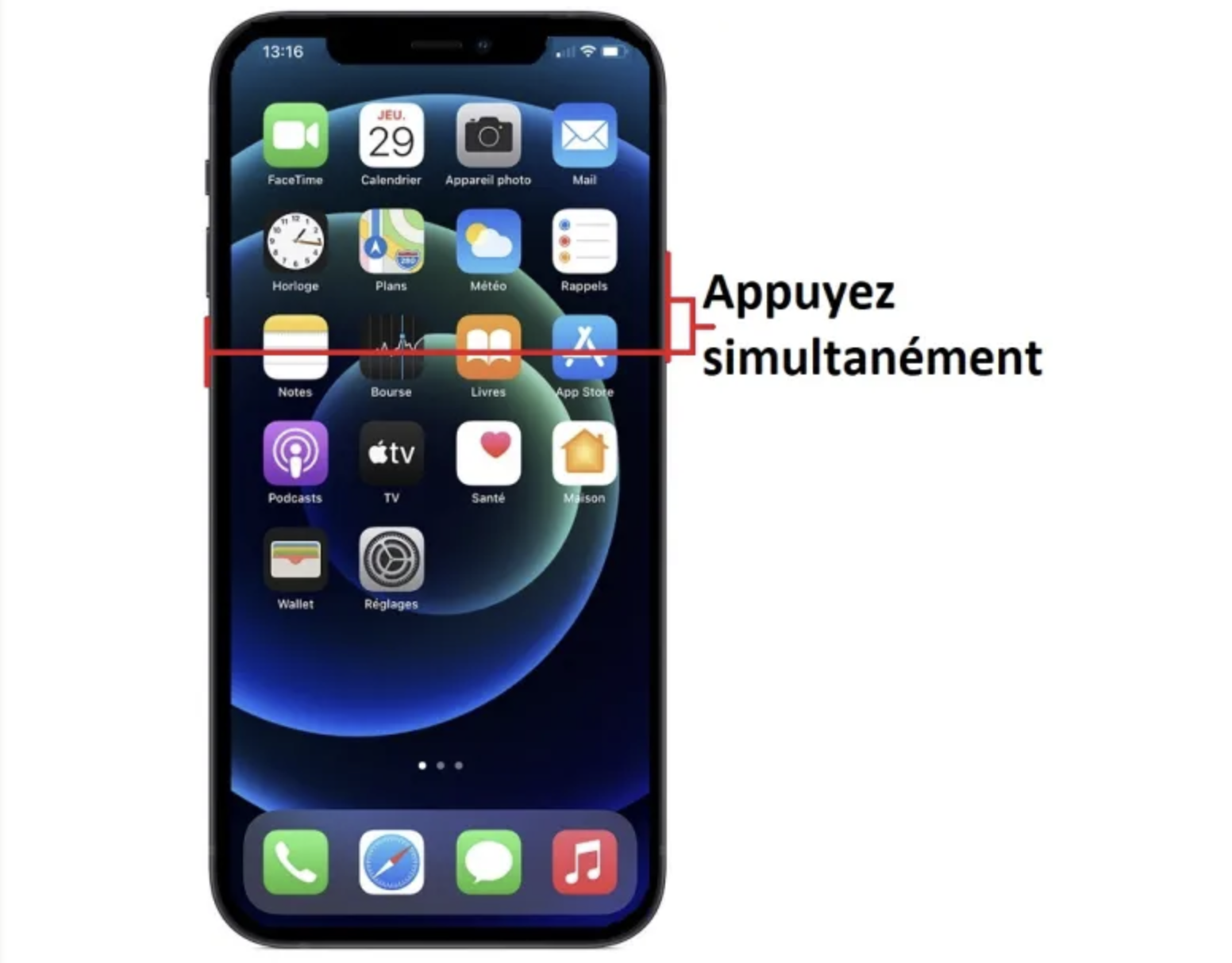 bouton latéral pour éteindre iPhone 12